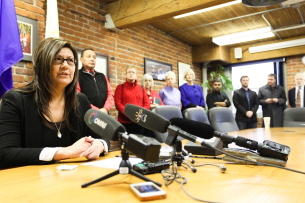 Press Conference Brenda Sayers @ UBCIC w Supporters